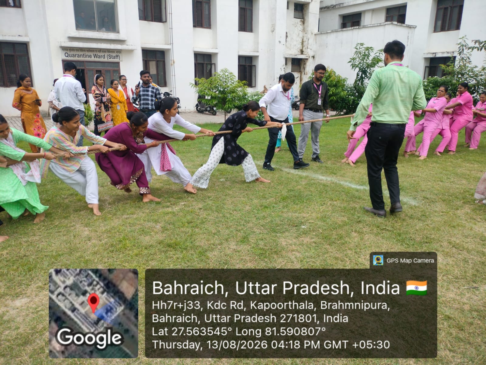 Tug of war conducted